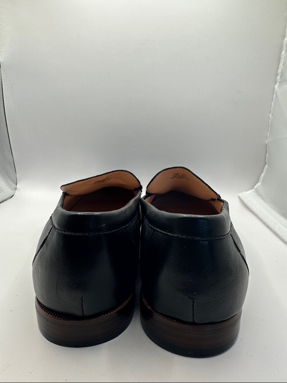 Classic Black Leather Women’s J. Crew Penny Loafers - Picture 5 of 8